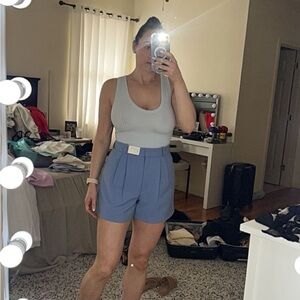 Abercrombie & Fitch High Waist Blue Shorts